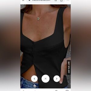 BRAND NEW with tags. BLACK button down top from Commense Size Small
